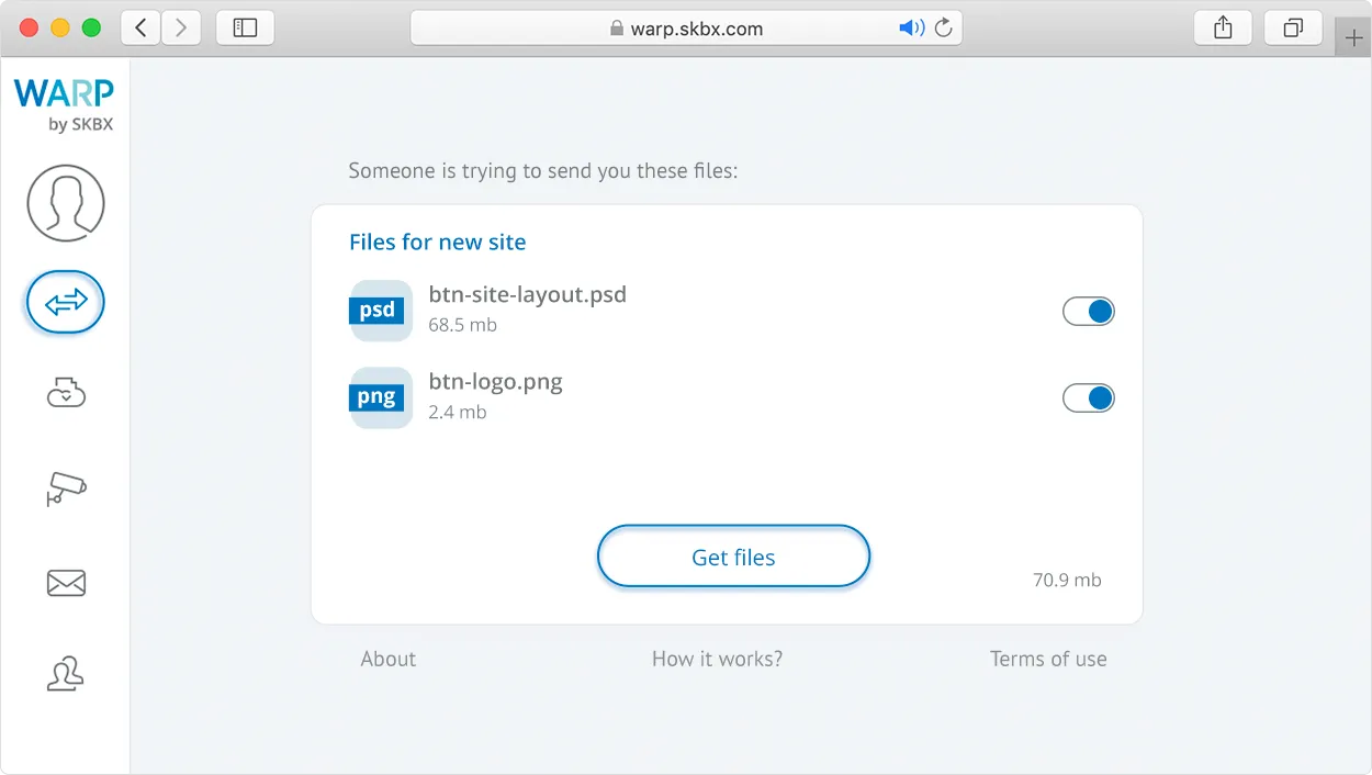 The recipient view