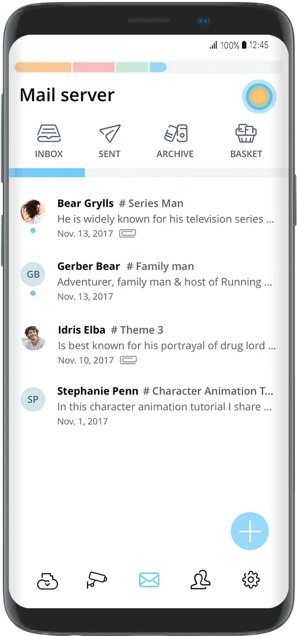 SKBX secure email shown on an iPhone