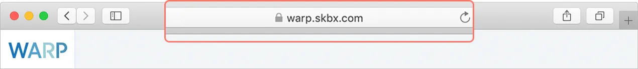 The WARP web app